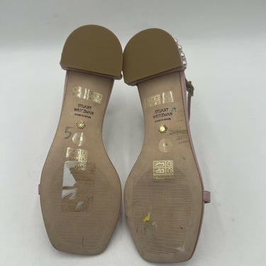 Women’s Stuart Weitzman Nudistcurve Pearl sandals in a pink leather Size 6B Stuart Weitzman