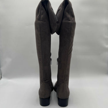 Women’s Marc Fisher grey faux-suede over-the-knee flat boot Size 6.5M Marc Fisher
