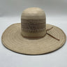 Resistol Two Tone Straw Cowboy Hat Open Crown Wide Flat Brim Long Oval 6 3/4 Resistol