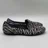 Rothy’s “THE LOAFER” White/Navy Zebra Print Knit Round Toe Flats Size 7 Rothy’s