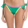 PQ Swim Womens X Solange Ferrarini Crochet Trim Full Bikini Bottom, L, Green PQ Swim