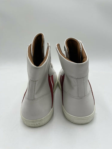 Bally Men’s  Oldani White Leather High-Top Sneakers Size 11D