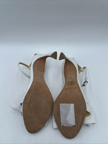 Women’s Alexandre Birman Maddie White leather sandal Heels Size 39.5 Alexandre Birman