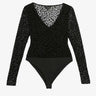 NWOT TED BAKER Darcina Black leopard-print mesh woven bodysuit Black Size 0 Ted Baker