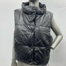 NWT Women’s Love Tree Full Zip Faux Leather Puffer Black Vest Size L Love Tree