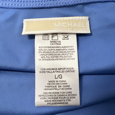 Michael Kors Bikini Bottom Blue Solid Hipster Swim Bottom L Michael Kors