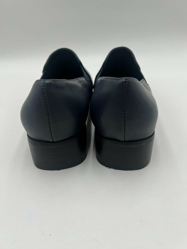 Trotters T4158 Navy Blue Loafers Block Heel Size 9