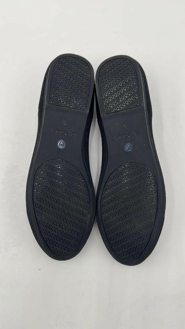 Rothy’s The Flat Limited Edition In Black Gold Toe Embroidery Size 5 Rothy’s