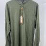 Weatherproof Vintage Henley Shirt Mens Long Sleeve Rifle Green Heather Cotton M Weatherproof