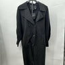 Ellen Tracy black Womans double-breasted coat distinctive ribbed-knit sleeves S Ellen Tracy