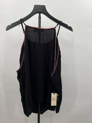 NWT Idyllwind Miranda Lambert Black Embroidered Tank Top Floral Boho Western  S Lambert