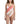 BCBGeneration Women's One Piece Swimsuit with Adjustable Straps, Coral, Large BCBG