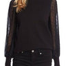 CeCe Women's Mock Neck Contrast Long Sleeve Sweater Size S Cece