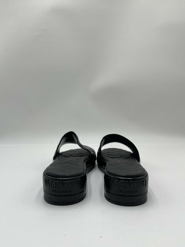 Valentino Garavani Atelier 03 Rose platform slide sandals black rubber Size 36 valentino