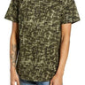 BP. Slim Fit Short Sleeve Stretch Cotton Button-Up Olive Shibori Odyssea Size XS BP.