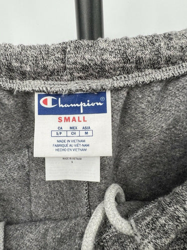 Champion Gray Heather Fleece Jogger Sweatpants Drawstring C Logo - S