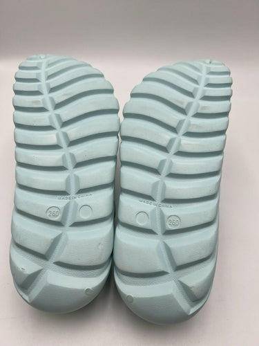 AMOJI Aqua Mint Perforated Platform Clog Garden Shoes Size 10