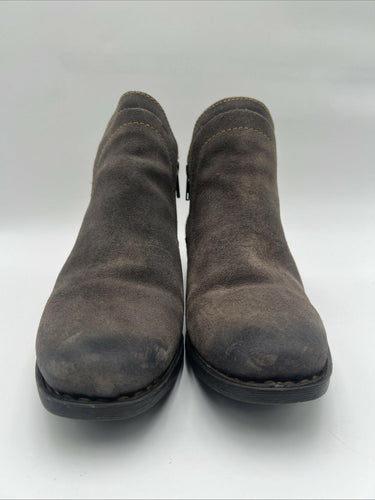 Women’s Born Malta Ankle Bootie Dark Gray Suede Size 8.5M Børn