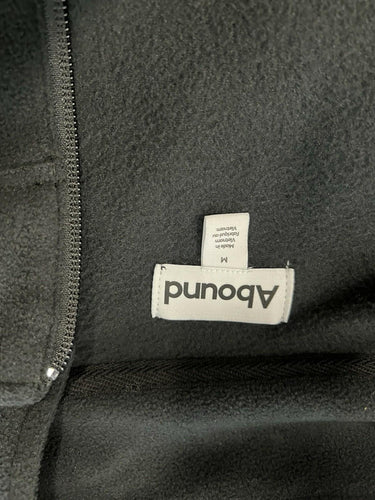 Abound Black Fleece Half Zip Pullover Chest Pocket Outdoor Jacket - M