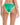 PQ Swim Womens X Solange Ferrarini Crochet Trim Full Bikini Bottom, L, Green PQ Swim