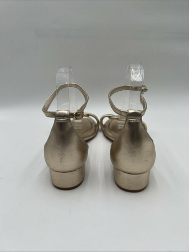 Women’s  Alexandre Birman Vicky Block Heel Sandals Gold Leather Size 42 Alexandre Birman