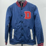 DKNY Boys Navy Blue Varsity Bomber Jacket Red D Patch Sherpa Lined NWT M 10-12 DKNY