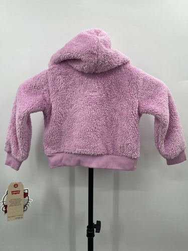 NWT LEVI’S X HELLO KITTY FAUX SHEARLING HOODIE Girl Pink 2T Levi's