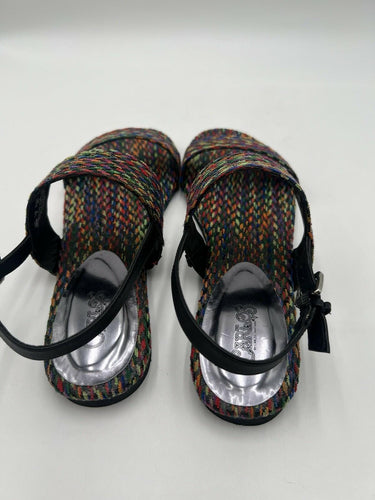 Carlos Santana Sandy Rainbow Woven Flat Sandals Womens Size 10 M