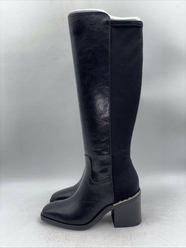 NWB Kelly & Katie Chana 50/50 Knee High Black Side Zip Boot Size 6 M Kelly & Katie