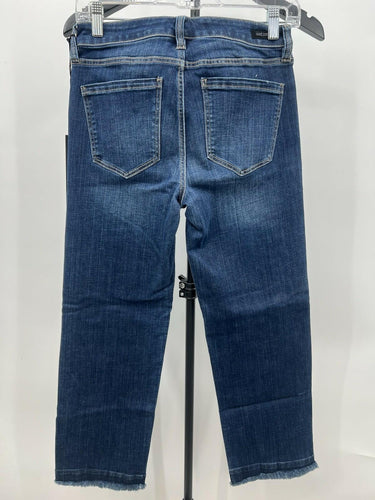 Liverpool Los Angeles Distressed Patched Cropped Raw Hem Jeans NWT Womens 4/27 Liverpool Jeans