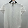 Michael Michael Kors Top White Textured Jacquard Tulip Sleeve Blouse P/S Michael Kors
