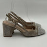 Women's Steve Madden Becka Sling Back Block Heel Pumps Gold/Silver Size 5.5M Steve Madden