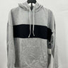 Abound Hoodie Grey Heather Black Stripe Color Block Pullover L Abound