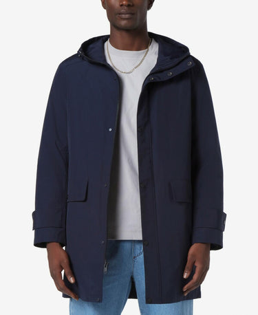Andrew Marc Tucker Water Resistant Hooded Parka in Navy, Size S