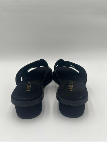Women's Anne Klein Tania Block Heel Sandal Black Size 6.5M Anne Klein