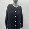 NWT Woman’s Tahari Knit Button Up Sweater Long Sleeve Color Black/White Size M Tahari