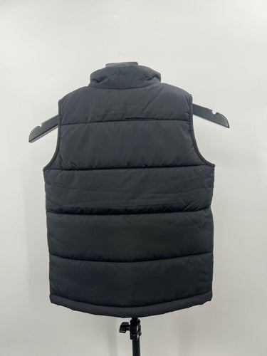 Nike Black Puffer Vest White Logo Boys Size 7