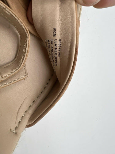 Sofft Tan Leather Espadrille Wedge Sandals Size 9.5M