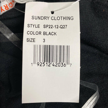 NWT Sundry Womens Keyhole Midi Dress Black Size 3 Sundry