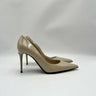 Dolce & Gabbana Kim pointed-toe pump in beige patent leather Size 37.5 Dolce&Gabbana