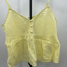 Abound Tank Top Babydoll Cami Button Front Butter Yellow Linen Blend NWT - XS Abound
