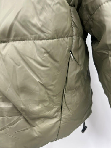 One & Only Puffer Jacket Hooded Cropped Oversized Olive Green - L NWT