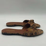 Women’s Saint Laurent Paris Bianca Knotted Slides in brown floral suede Size 39 Saint Laurent