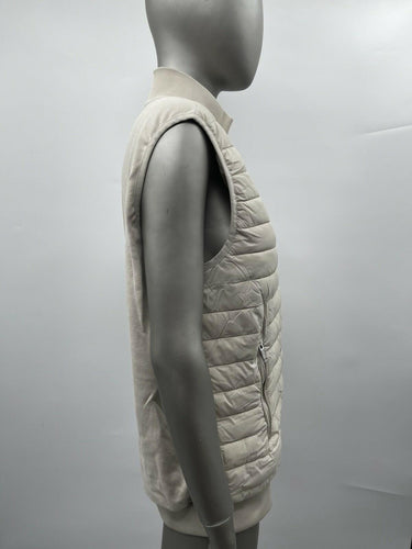 NWT Women’s Tahari Full Zip Sleeveless Puffer Vest Color Cement Size S Tahari