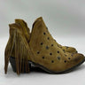 Circle G Women's Fringe Studded Roughout Booties Yellow Size 7M Circle G