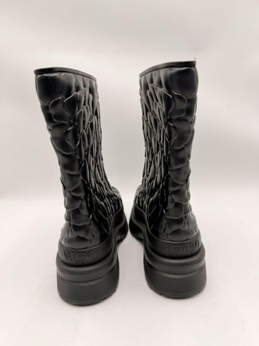 Valentino Garavani Atelier Textured 03 Rose Petal Rubber Rain Boots Size 36 Valentino