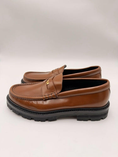 Celine Margaret Triomphe Chunky Loafers in polished bull leather Size 41