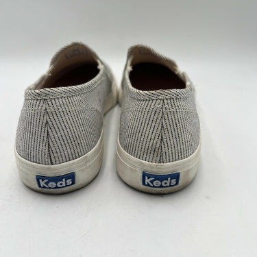 Keds Women's Double Decker Slip on Sneaker, Black / White Canvas Size 10M