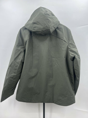 DKNY Hooded Utility Jacket Mens Olive Green Chest Pockets Mens Size XL