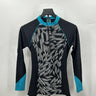Coastal Blue Women's Rash Guard geometric print Front Zipper Size S Coastal